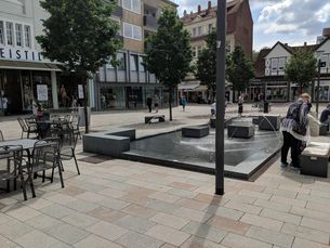 Beitrag zum Fotowettbewerb von Christian Rößler Brunnen in der Fußgängerzone von Bad Salzufflen