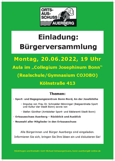 Einladung zur Bürgerversammlung 2022